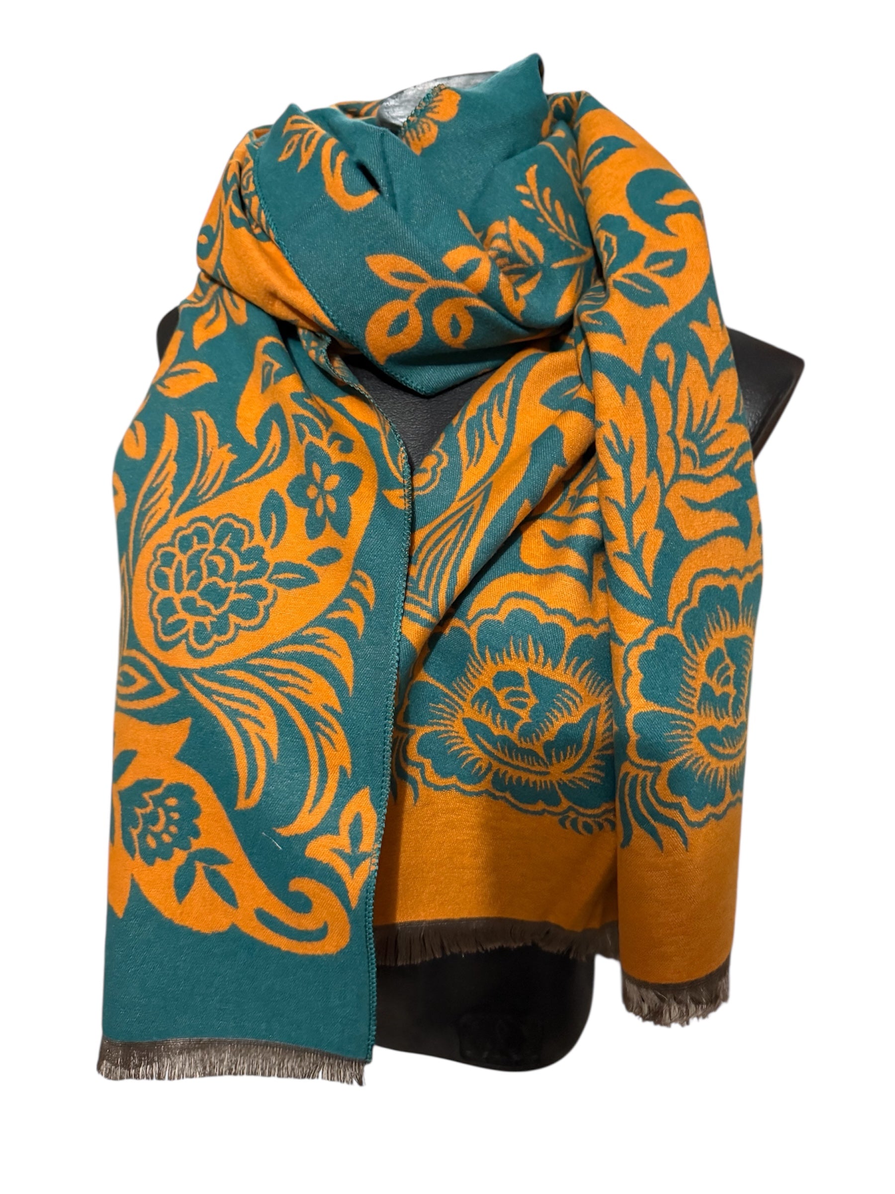 Echarpes réversibles différentes fleurs